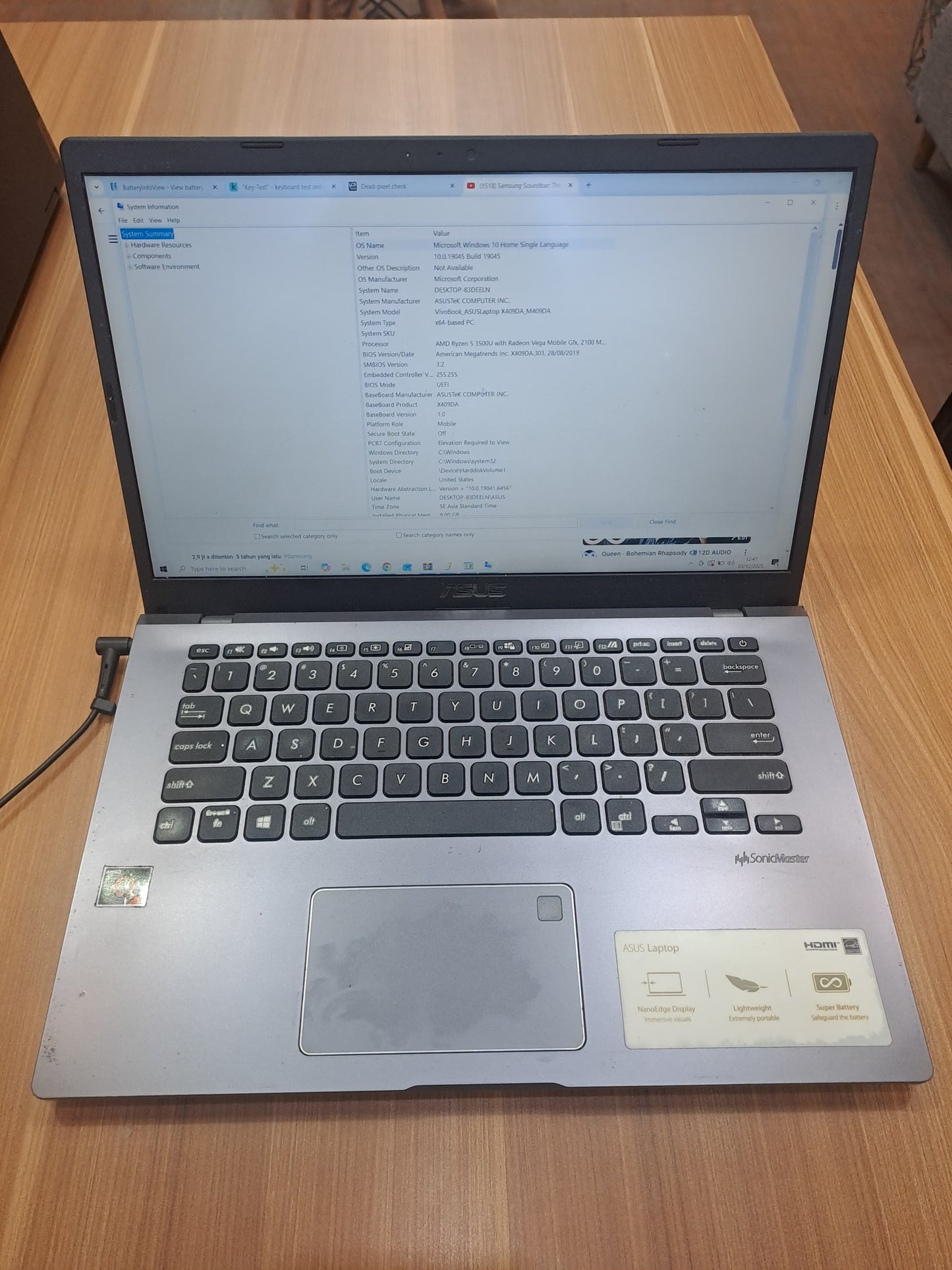 Asus vivobook Ryzen 5 8/512 GB + hdd 1 | Bintaro