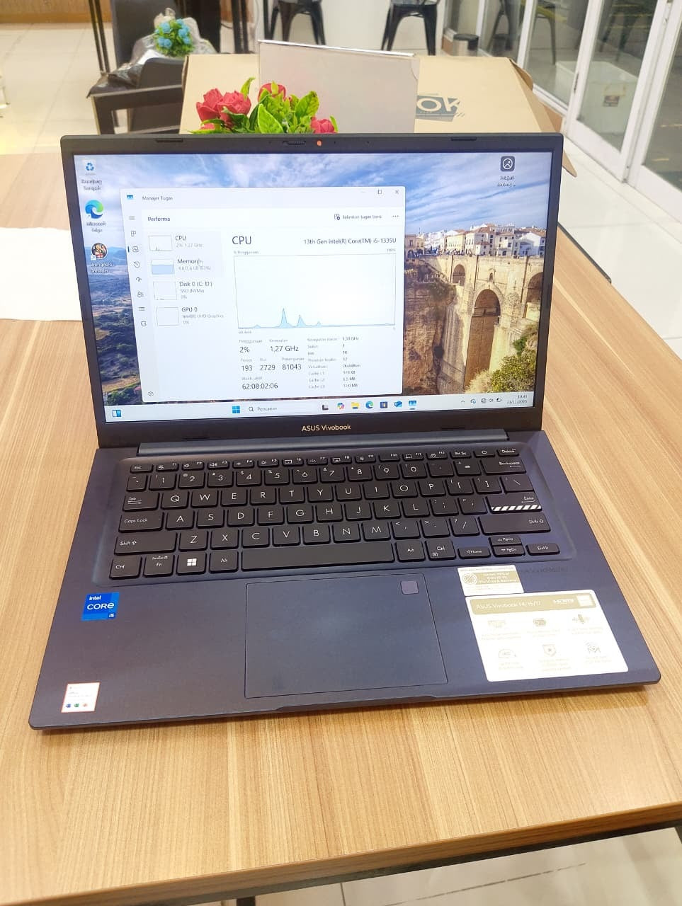 Asus Vivobook 14 I5 gen 13 8/512GB | Harapan Indah