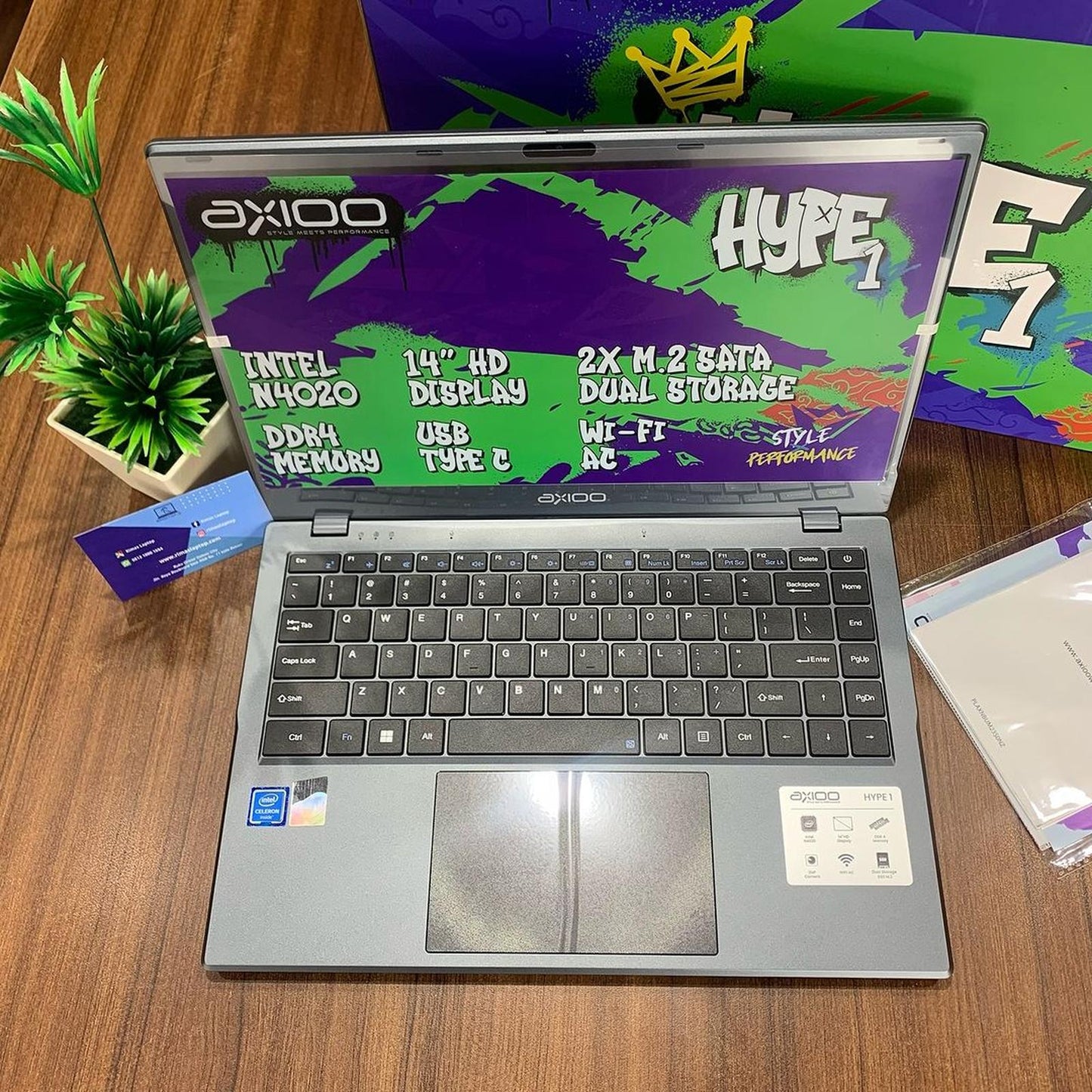AXIOO HYPE 1 INTEL CELERON RAM 4/128GB (BNOB) 14 INCH | CIBUBUR