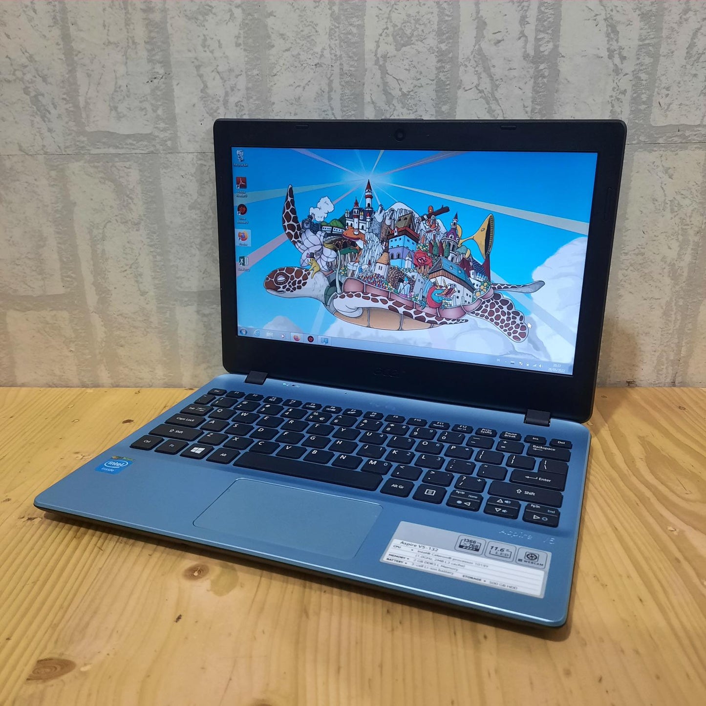 ACER V5-132 INTEL CELERON RAM 2/500GB HDD 1,0Ghz Intel hd graphics 11,6 INCH | CIBUBUR